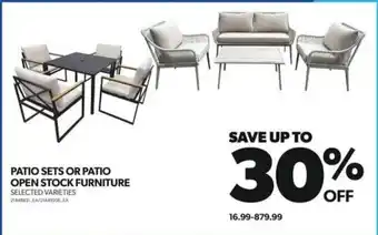 PATIO SETS OR PATIO OPEN STOCK FURNITURE