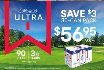 The Beer Store Michelob ultra 30-can pack offer