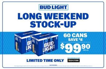 The Beer Store Bud light 60 cans offer