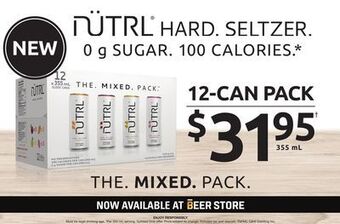 The Beer Store Nutrl hard seltzer 12 can pack offer