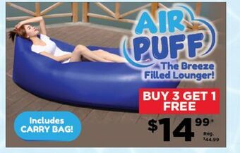 Showcase Air puff the breeze filled lounger offer