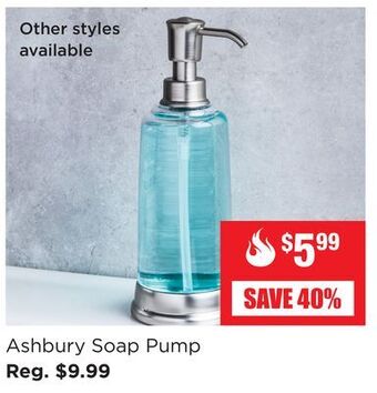 Kitchen Stuff Plus Ashbury soap pump offer