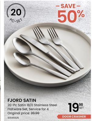 Stokes Fjord satin 20-pc satin 18/0 stainless steel flatware set offer