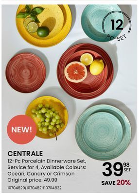 Stokes Centrale 12-pc porcelain dinnerware set offer