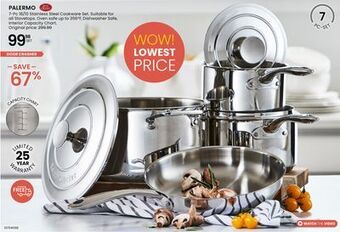 Stokes Palermo 7-pc 18/10 stainless steel cookware set offer