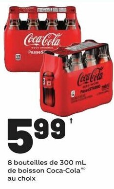 Metro 8 bouteilles de 300 mL de boisson Coca-Cola D au choix offer