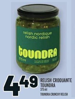 Metro RELISH CROQUANTE TOUNDRA 375 ml offer