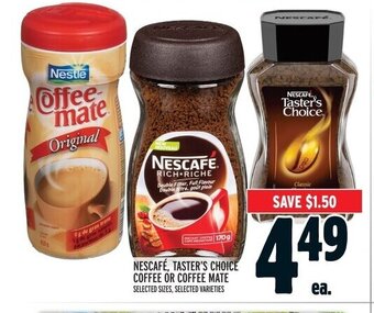 Metro NESCAFÉ, TASTER'S CHOICE COFFEE OR COFFEE MATE offer