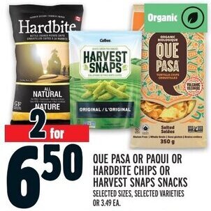 Metro QUE PASA OR PAQUI OR HARDBITE CHIPS OR HARVEST SNAPS SNACKS offer