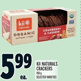 Metro KII NATURALS CRACKERS 150 g offer