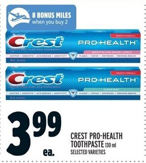 Metro CREST PRO-HEALTH TOOTHPASTE 130 ml offer