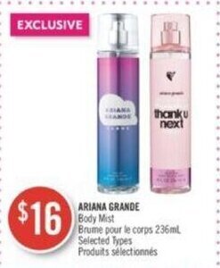 Shoppers Drug Mart ARIANA GRANDE Body Mist 236mL offer