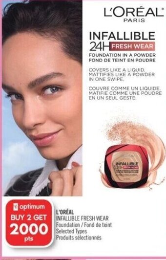 Shoppers Drug Mart L'ORÉAL INFALLIBLE FRESH WEAR Foundation offer