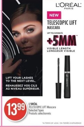 Shoppers Drug Mart L'OREAL TELESCOPIC LIFT Mascara offer