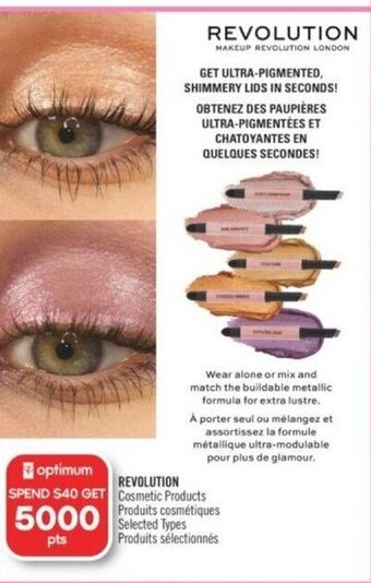 Shoppers Drug Mart REVOLUTION Cosmetic Products offer