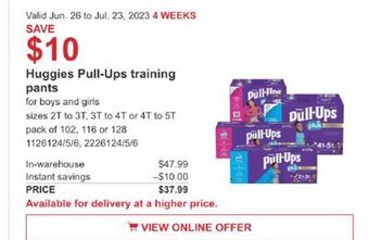 Costco Huggies pull-ups training pants offer