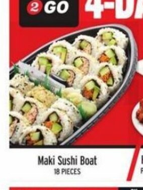 Metro Maki Sushi Boat 18 PIECES offer