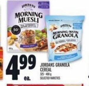 Metro JORDANS GRANOLA CEREAL offer