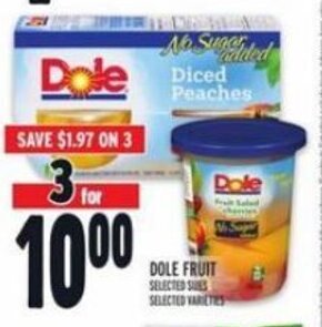 Metro DOLE FRUIT offer