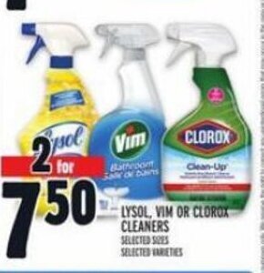 Metro LYSOL, VIM OR CLOROX CLEANERS offer