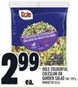 Metro DOLE COLOURFUL COLESLAW OR GARDEN SALAD offer