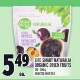 Metro LIFE SMART NATURALIA ORGANIC DRIED FRUITS offer