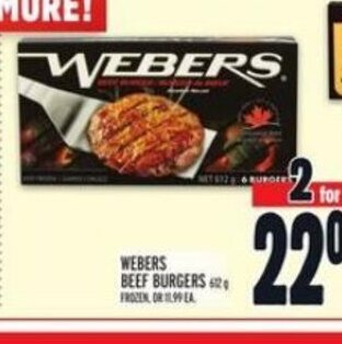 Metro WEBERS BEEF BURGERS offer