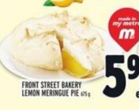Metro FRONT STREET BAKERY LEMON MERINGUE PIE offer