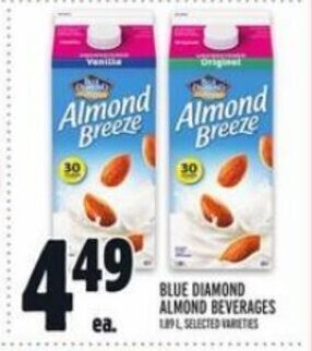 Metro BLUE DIAMOND ALMOND BEVERAGES offer