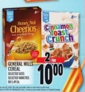 Metro GENERAL MILLS CEREAL offer