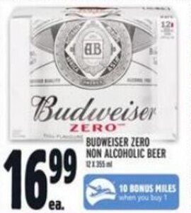 Metro BUDWEISER ZERO NON ALCOHOLIC BEER offer