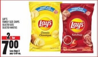 Metro LAY'S FAMILY SIZE CHIPS offer