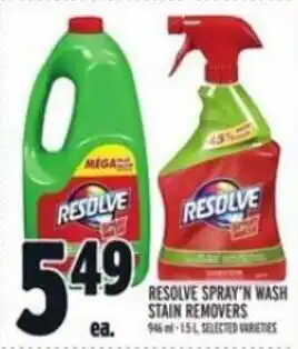 Metro RESOLVE SPRAY'N WASH STAIN REMOVERS offer