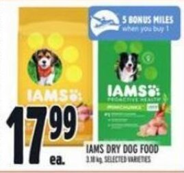 Metro IAMS DRY DOG FOOD offer