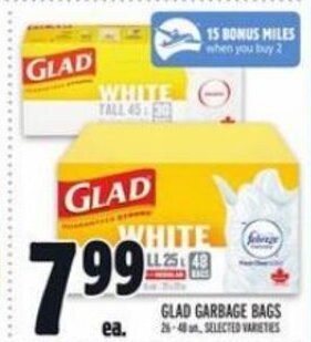 Metro GLAD GARBAGE BAGS offer