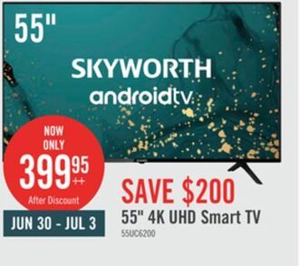 The Brick Skyworth 55 4k uhd android smart television - 55uc6200 offer