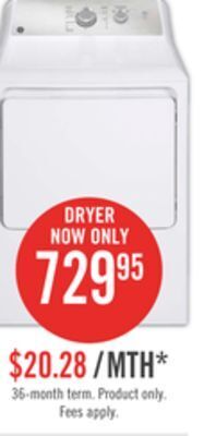 The Brick Ge 6.2 cu. ft. electric dryer with sanifresh cycle - gtx33ebmrws offer