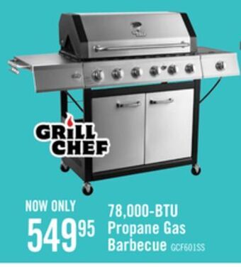 The Brick Grill chef 78,000 btu propane gas barbecue - gcf601ssp offer
