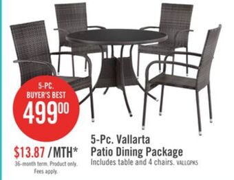 The Brick Vallarta 5-piece patio package offer
