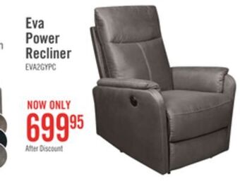 The Brick Eva faux suede power recliner - dark grey offer