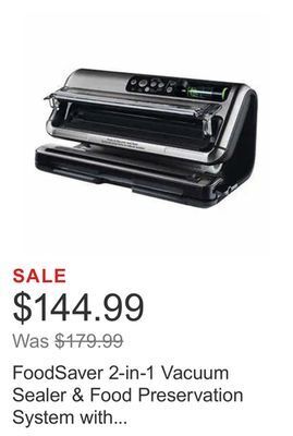 Costco Foodsaver 2-in-1 vacuum sealer & food preservation system with express bag maker offer