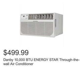 Costco Danby 10,000 btu energy star through-the-wall air conditioner offer