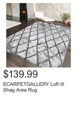 Costco Ecarpetgallery loft iii shag area rug offer