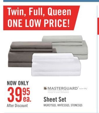 The Brick Masterguard® ultra advanced 4-piece queen sheet set - grey offer