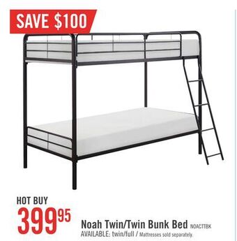 The Brick Noah twin/twin bunk bed offer