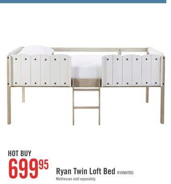 The Brick Ryan twin loft bed offer