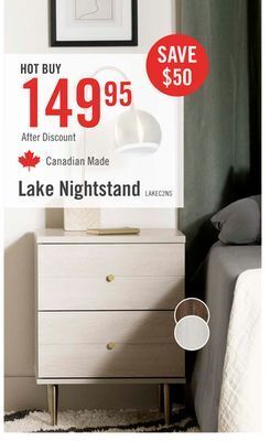 The Brick Lake nightstand - brown offer