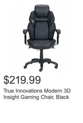 Costco True innovations modern 3d insight gaming chair, black offer
