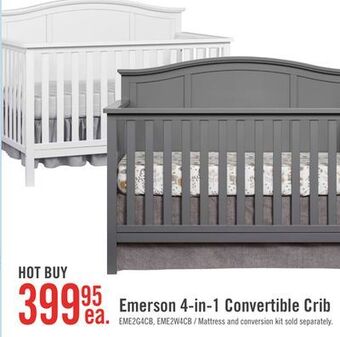 The Brick Emerson 4-in-1 convertible crib - dove grey offer