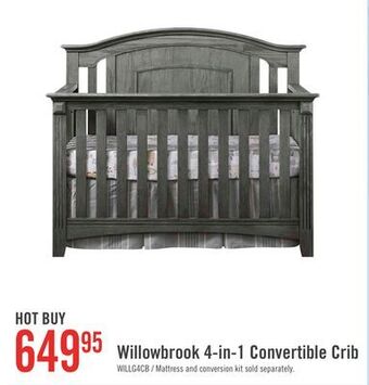The Brick Willowbrook 4-in-1 convertible crib offer